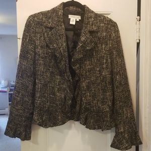 Coldwater Creek Sz S Ruffle Blazer GUC